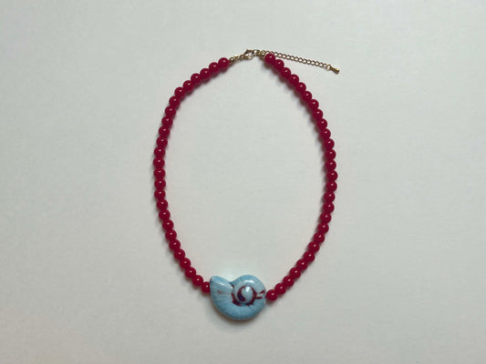 Hola Caracola Necklace (red)
