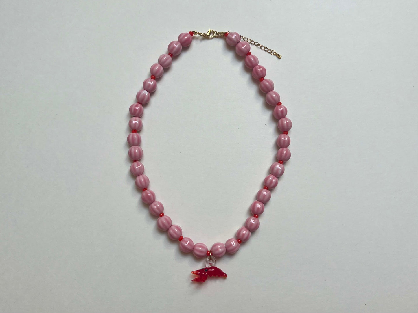 Pink Lobster Club Necklace